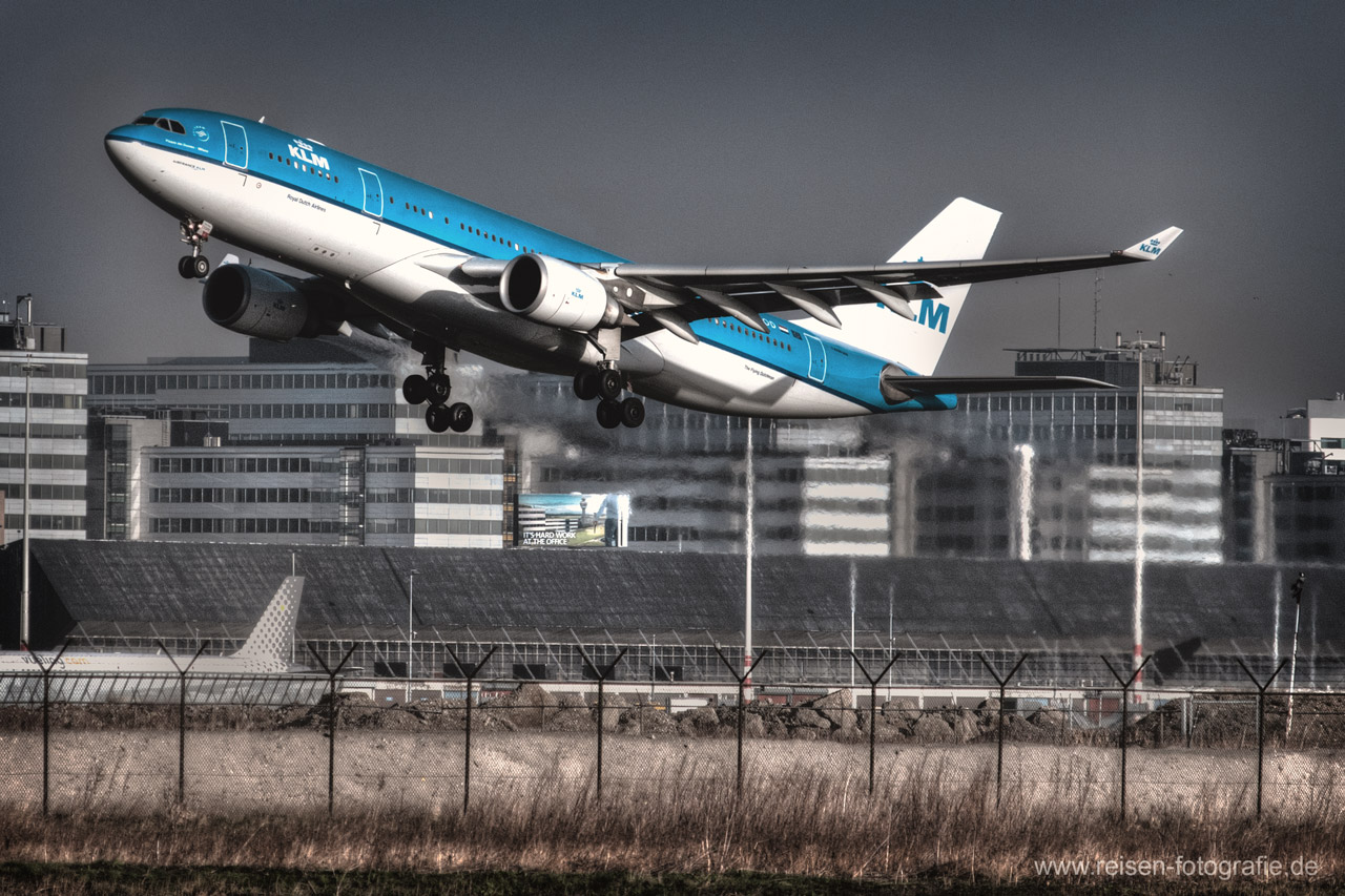 HDR KLM Amsterdam Start A330