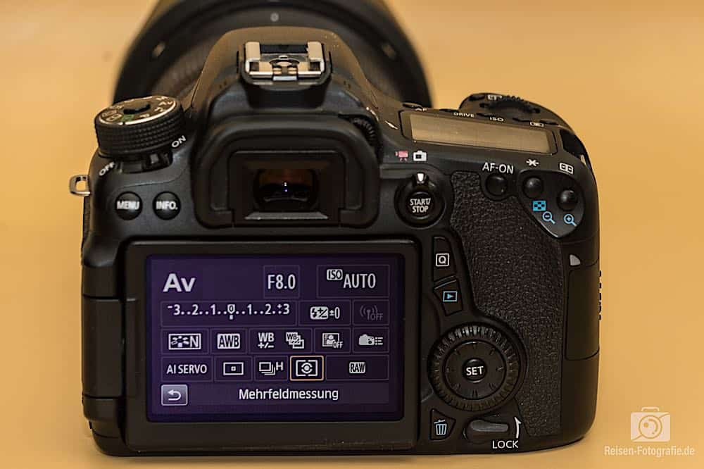 Canon 70D Display