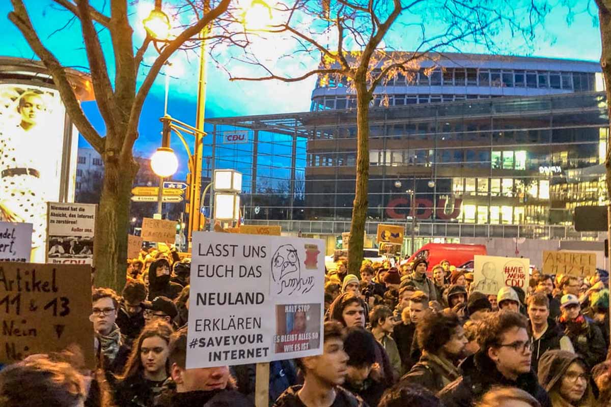 Artikel 13 Demo in Berlin