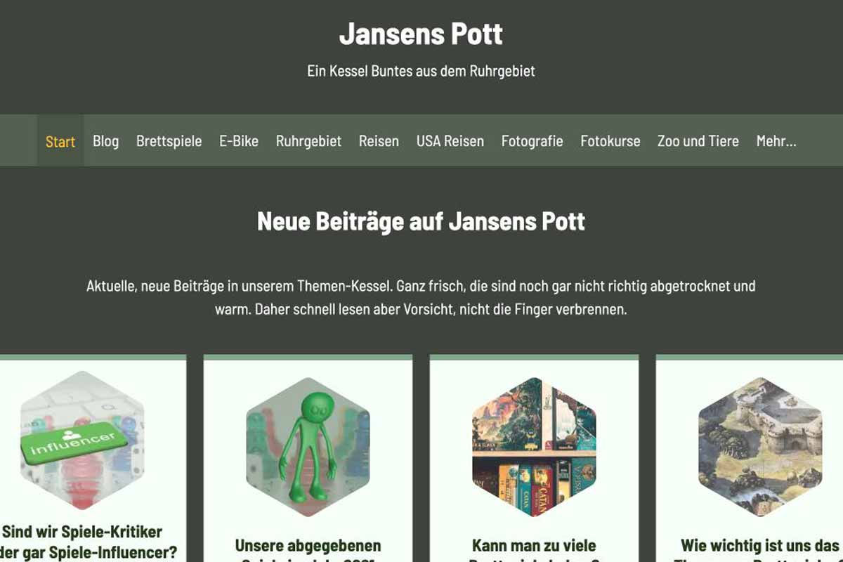 Jansens Pott im neuen Dark Design – dunkel und grün