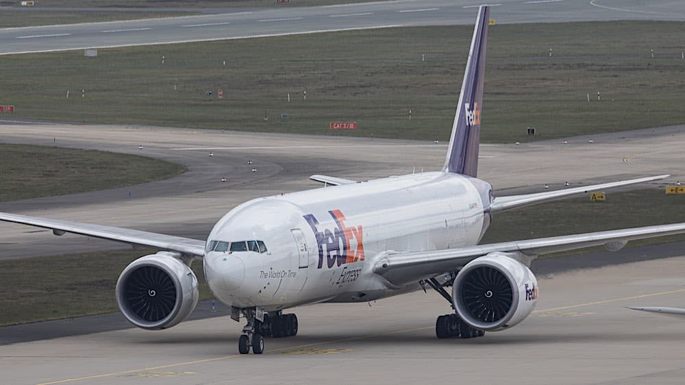 FedEx nach der Landung