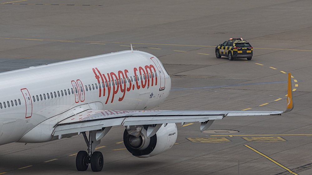 Pegasus Airlines auf dem Weg in die Türkei.